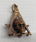 Masonic Skull Jewel  Brass  Pendant