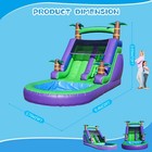 21x9x12ft Commercial Pvc Inflatable Water Slide W  Splash Pool Without Blower
