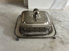 Antique Sardine Or Butter Dish Silver Plated Lid Claw Feet Walker   Hall 18x16cm
