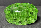 Vintage Flower Frog Uranium Glass -11 Hole- 3  - Translucent Green
