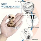 Skeleton Retractable Badge Reel Keychain  Id Card Holder With Clip  Key Ring
