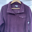 32 Degrees Heat Womens M Midweight 1 4 Snap Arctic Fleece Pullover Purple Port