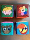 Babyfirst Tv Set Of 4 Soft Fabric Plush Crinkle Baby Blocks