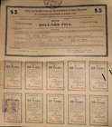 1912 China Kwangtung  5 8  Public Loan Bond Complete 10 Coupons  0590693