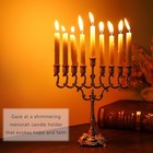 Hanukkah Menorah 9 Branch Gold Plated Jewish Menorahs For Chanukah Candle Holder