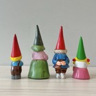 Vintage 1980 Lot Of 4 Unieboek Gnome Family Playspaces Mom Dad Boy Girl