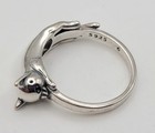 925 Sterling Silver Lazy Cat Ring Size 7
