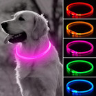 Dog Collar Light Up Rechargeable Glowing Pet Lighted Puppy Safety