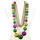 46    Mardi Gras Jumbo Bead Necklaces And 33    7mm Assorted Metallic Color