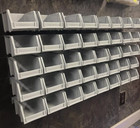 20 Bins Rail Mount Stackable Parts Storage Organizer Shop Bins Screws Nuts Bolts