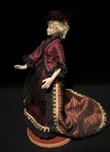 Porcelain Victorian 1 12 Scale Woman With Hat And Parasol Dollhouse Miniature
