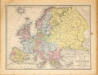 Rare Antique 1862 Map   Europe By S a  Mitchell