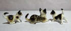 Vintage Ceramic Cat Figurines   Set Of 3     Black And White