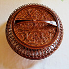 Vtg Japanese Bamboo Woven  Basket 6   Lacquered  Handmade