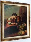 Original Oil Painting   Alfredo Rodriguez Signed 1977 The Little Fruit Sellers