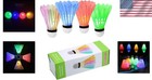 Fun   Durable Led Shuttlecocks - Glow In The Dark Badminton Set  4 Pcs