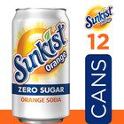Sunkist Zero Sugar Orange Soda Pop  12 Fl Oz  12 Pack Cans-free Shipping