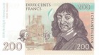 France 200 Francs 2015 Fantasy  Rene Descartes Unc  Gabris Matej  Low Number 008