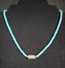 Handstrung Kingman Turquoise Sterling Silver Beaded Necklace By Miranda Thompson