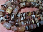 75x Nepal Tibet Broken Etched Dzi Agate Medicine Buddha Prayer Beads  x2 