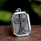 Saint Medal Archangel St Michael Shield Pendant Necklace Stainless Steel Chain