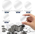 250 Pieces Small Circle Craft Mirror  Mini Round Glass Crafts Mosaic Tiles For