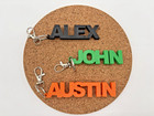 3d Name Keychain  Custom Name Keychains  3d Printed Personalized Gym Bag Tag