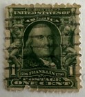 Extremely Rare Benjamin Franklin One Cent Stamp