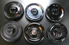 Collection Of 6 Czech Antique  1920 s  Glass Buttons  p732 - 22 Mm Or 7 8 - Rare