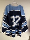  32 Game Used Worn University Of Maine Umaine Black Bears Blue Goalie Jersey