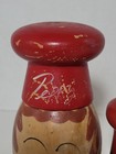 Lot Of 2 Vintage Wooden Salt pepper Shakers Royalty Japan