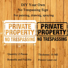 Private Property No Trespassing Stencil For Painting  2-pack  14  X 10 
