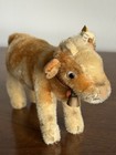 Wow All Id Vtg Antique Steiff Bessy 7    Cow Red Leather Collar   Bell Excellent