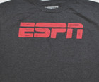 Espn Mens Espn Red Logo Charcoal Heather Shirt New S-2xl