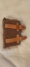 Wwi Double Leather Ammo Pouch Original   German - Marked