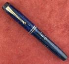 Parker Duofold Junior Fountain Pen   Lapis Blue   Fills   Stub Medium Nib
