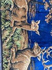 Vintage Tapestry Velvet Deer Scene 39x20 Circa 1970   s