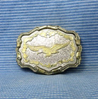 Western Eagle Belt Buckle Patriot Cowboy Cowgirl Vtg 80s W Usa            gta832
