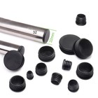 Round Plastic Black Blanking End Cap Caps Tube Pipe Inserts Plug Bung 12 100mm