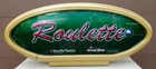 Large Gold Roulette Wheel Table Lighted Casino Sign 2-sided Plexiglass Plastic 