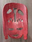 Vintage Kenya African Wooden Tribal Mask Hand Carved Wall Art Hanging Home Decor