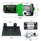 Stegodon 2500 Lb  Electric Winch 12v Waterproof Steel Cable Winchelectric Winch