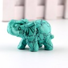 1 5  Green Turquoise Elephant Statue Natural Stone Carved Figurine Chakra Reiki