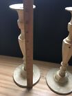 Pair Of Vintage Heavy Premium Solid Brass Candle Holder Candlestick 11 h X 5 d