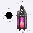 Moroccan Lantern Candle Holder Metal Glass Vintage 11 Inch Antique Copper Indoor