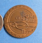 1934 Ford Exposition Century Of Progress Coin Medallion Chicago