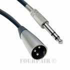 3 Pack - 25ft Xlr 3-pin Male To 1 4  Stereo Trs Shielded Microphone Mic Cable