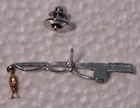Vintage Avon Fishing Rod And Reel Silvertone Tie Tac Pin