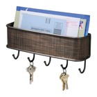 Wall Mount Key Rack Hanger Holder Chain Storage Keys Organizer 5 Hook Home Decor