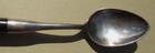 Massive Antique Sterling Silver Serving Spoon W  Horn  Handle 14  X 315 Grams